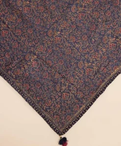 Discount Sapphire Block Printed Voile Dupatta Blue