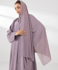 Hot Sapphire Button Through Abaya Set pink
