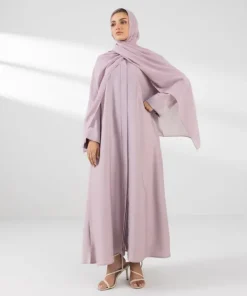 Online Sapphire Button Through Kimono Abaya mouve pink