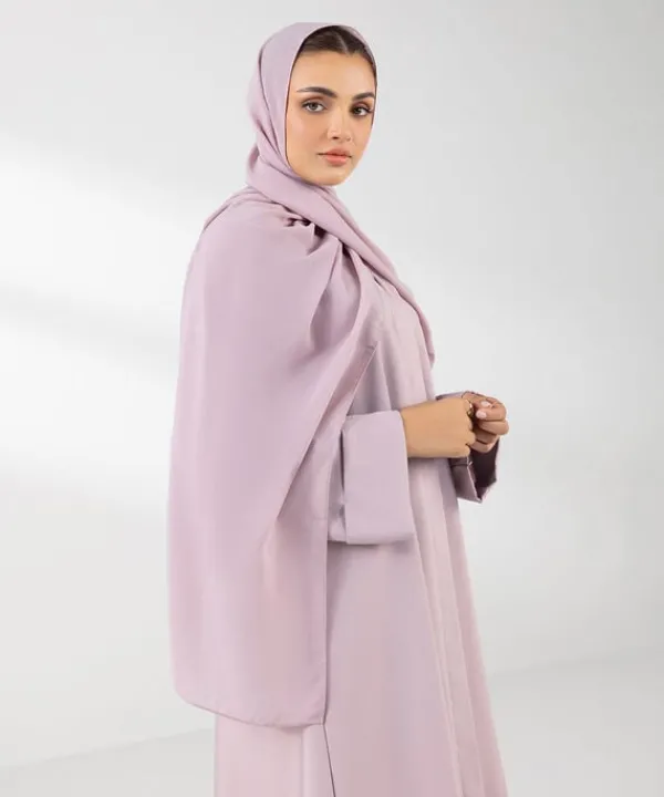 Online Sapphire Button Through Kimono Abaya mouve pink
