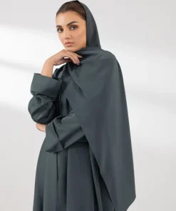 New Sapphire Button Through Kimono Abaya green