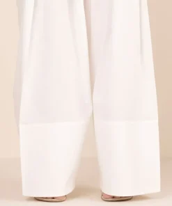 Clearance Sapphire Cambric Farshi Shalwar White