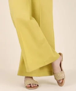 Fashion Sapphire Cambric Flared Pants Yellow