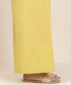 Fashion Sapphire Cambric Flared Pants Yellow