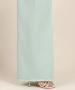 Sale Sapphire Cambric Flared Pants Mint Green