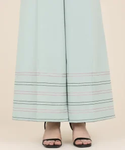 New Sapphire Cambric Flared Pants Mint Green