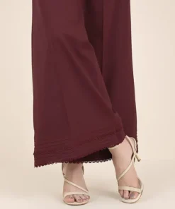 Best Sapphire Cambric Flared Pants Maroon