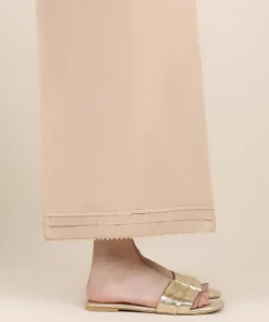 Fashion Sapphire Cotton Satin Flared Pants Beige