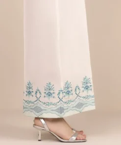 Best Sapphire Cotton Satin Flared Pants Beige