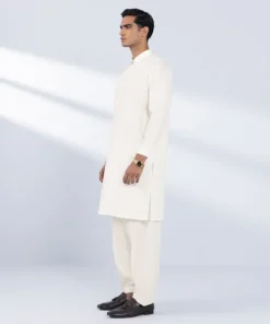 Fashion Sapphire Cotton Suit - Regular Fit White