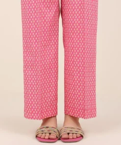 Clearance Sapphire Cotton Viscose Straight Pants Pink