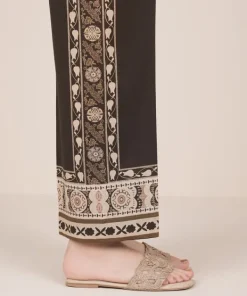 Hot Sapphire Cotton Viscose Straight Pants