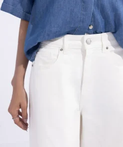Online Sapphire Cropped Wide Leg Jeans White Wash