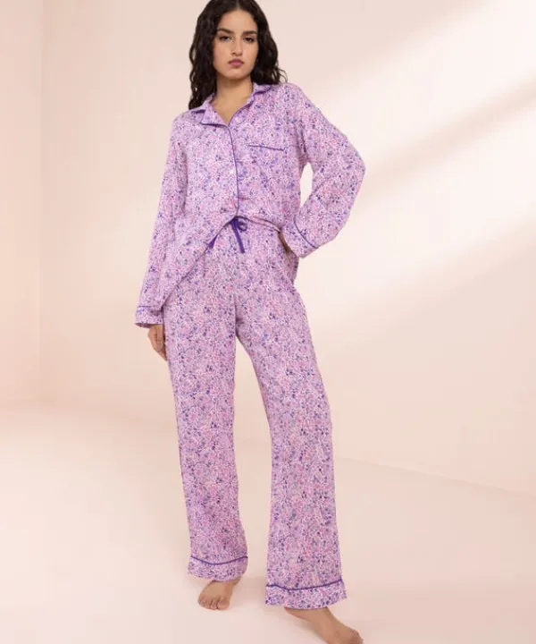 New Sapphire Ditsy Print Woven PJ Set Multi