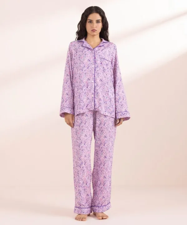 New Sapphire Ditsy Print Woven PJ Set Multi