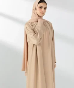 Best Sapphire Double Layered Abaya Set Beige