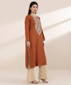 Best Sapphire Embroidered Arabic Lawn Shirt