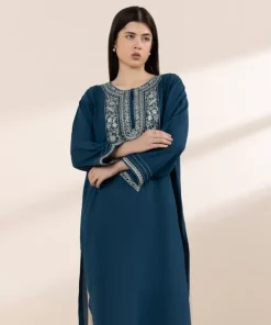 Best Sapphire Embroidered Arabic Lawn Shirt