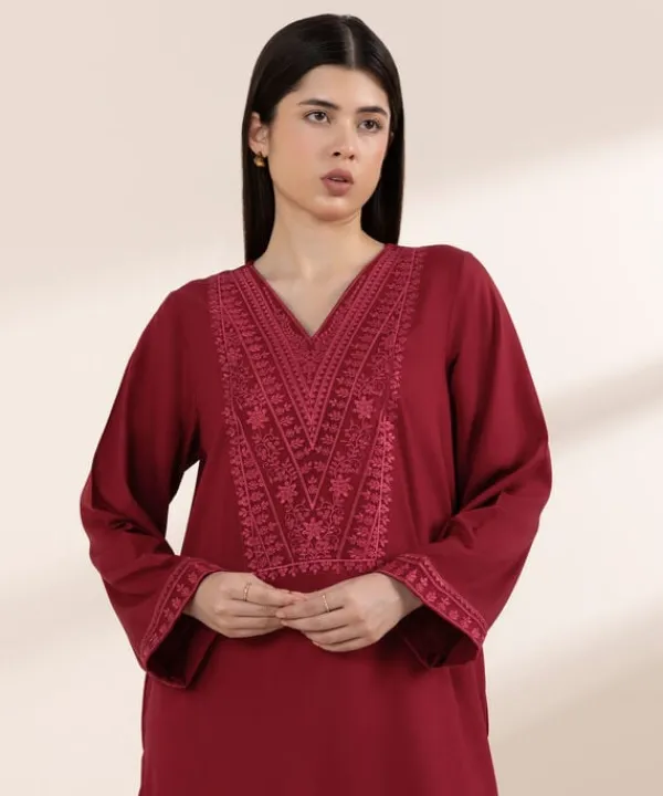Sale Sapphire Embroidered Arabic Lawn Shirt