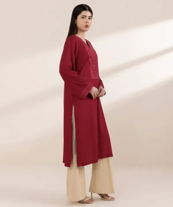 Sale Sapphire Embroidered Arabic Lawn Shirt