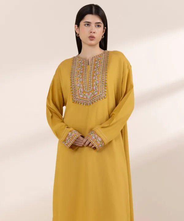 Sale Sapphire Embroidered Arabic Lawn Shirt
