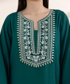 New Sapphire Embroidered Arabic Lawn Shirt