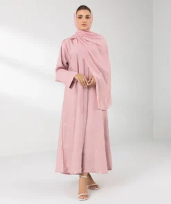 Best Sapphire Embroidered Button Through Abaya Set pink