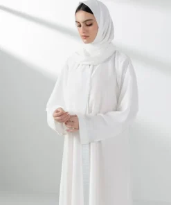 New Sapphire Embroidered Button Through Abaya Set