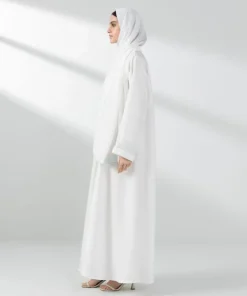 New Sapphire Embroidered Button Through Abaya Set