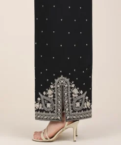 Outlet Sapphire Embroidered Cambric Culottes Black