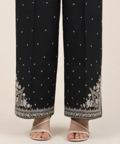 Outlet Sapphire Embroidered Cambric Culottes Black