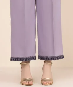 Online Sapphire Embroidered Cambric Culottes Purple