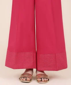 Discount Sapphire Embroidered Cambric Flared Pants Pink