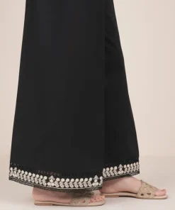Online Sapphire Embroidered Cambric Flared Pants