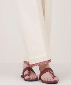 Clearance Sapphire Embroidered Cambric Straight Pants
