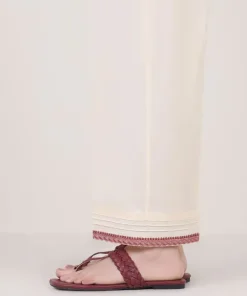Clearance Sapphire Embroidered Cambric Straight Pants