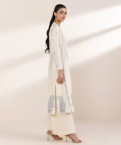 Best Sapphire Embroidered Cotton Jacquard Shirt Off White