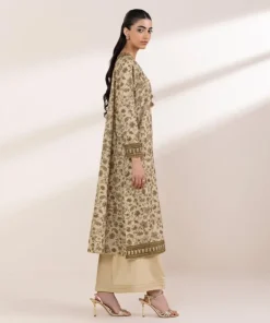 Fashion Sapphire Embroidered Cotton Satin Shirt Beige