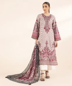 New Sapphire Embroidered Cotton Satin Shirt White
