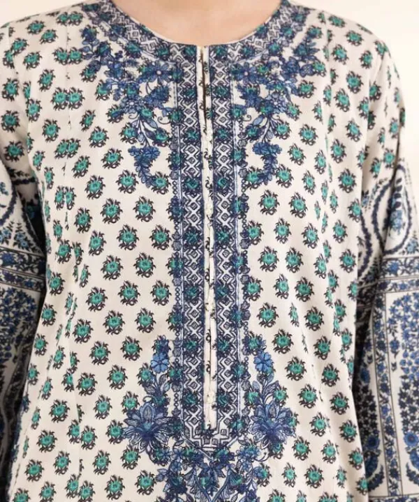 Best Sapphire Embroidered Cotton Satin Shirt White