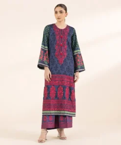 Sale Sapphire Embroidered Cotton Satin Shirt Blue