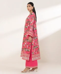 Best Sapphire Embroidered Cotton Satin Shirt Pink