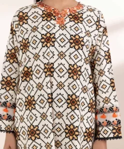 Best Sapphire Embroidered Cotton Viscose Shirt Beige