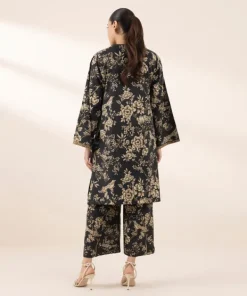 Hot Sapphire Embroidered Cotton Viscose Shirt Black