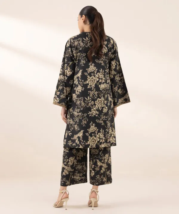 Hot Sapphire Embroidered Cotton Viscose Shirt Black
