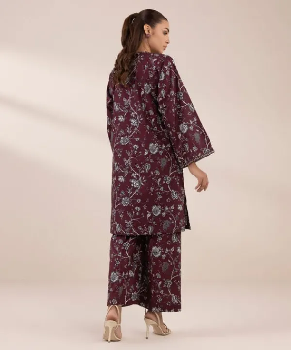 Sale Sapphire Embroidered Cotton Viscose Shirt Purple