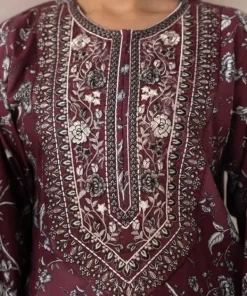 Sale Sapphire Embroidered Cotton Viscose Shirt Purple