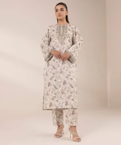 Best Sapphire Embroidered Cotton Viscose Shirt Beige