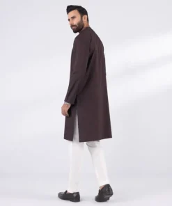 Clearance Sapphire Embroidered Dobby Kurta - Regular Fit