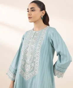 Discount Sapphire Embroidered Dobby Shirt Blue